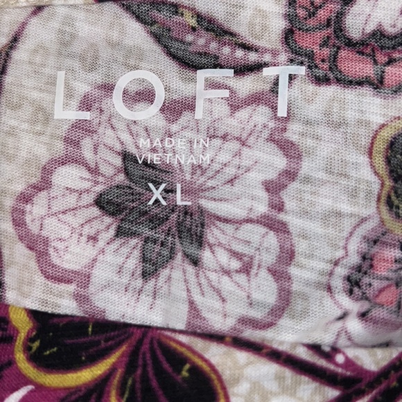 LOFT Botanical Everyday Crew Tee, Size XL, NWT - Picture 11 of 12